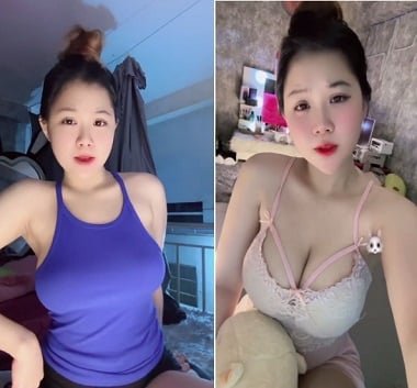 Горячая девушка едет на кровати